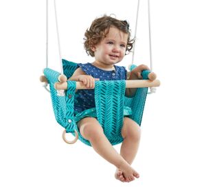 2Kids Toys Baby Textile Swing 100% Cotton Turquoise